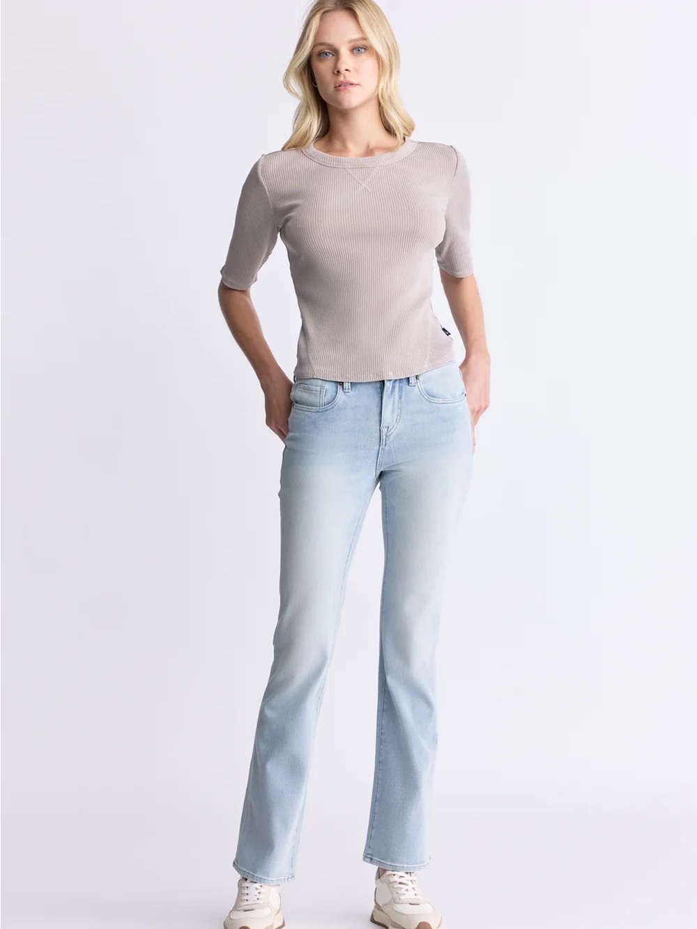 NWT Buffalo David Bitton Queen Mid Rise Bootcut Jeans Vintage Blue 27